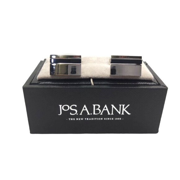 mens new vintage 1990s jos.a.banks #jo1488807 stainless steel stripe pattern cu - Picture 1 of 10